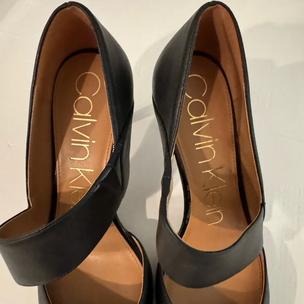 Calvin Klein Black Strappy Heels - Picture 3 of 4